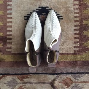 Free People faux snake skin booties